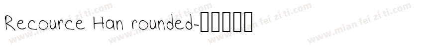 Recource Han rounded字体转换